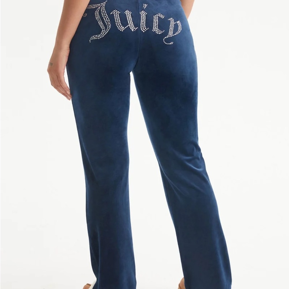 Juicy Couture Navy Velour Track Pants